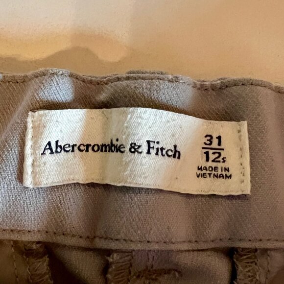 Abercrombie & Fitch High Rise Wide Leg Tailored Trousers Gray Size 12 31 short - Picture 5 of 7